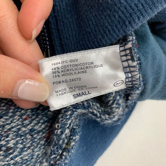 Adriano Goldschmied AG Hoodie Sweater Womens S Small Full Zip Fleece Rib Trim - Picture 10 of 13